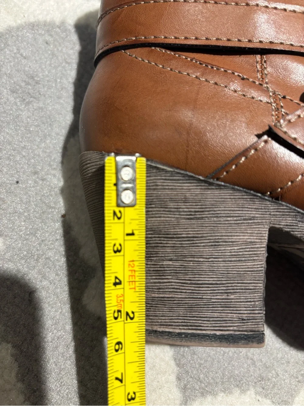 Women's Brown Ankle Booties with Buckle Strap